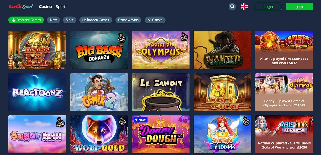 Luckland casino spil