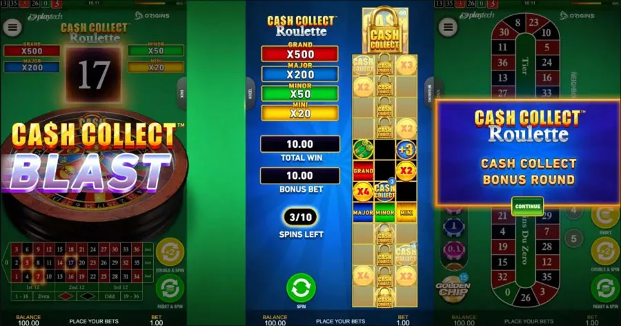 Roulette spil Cash Collect