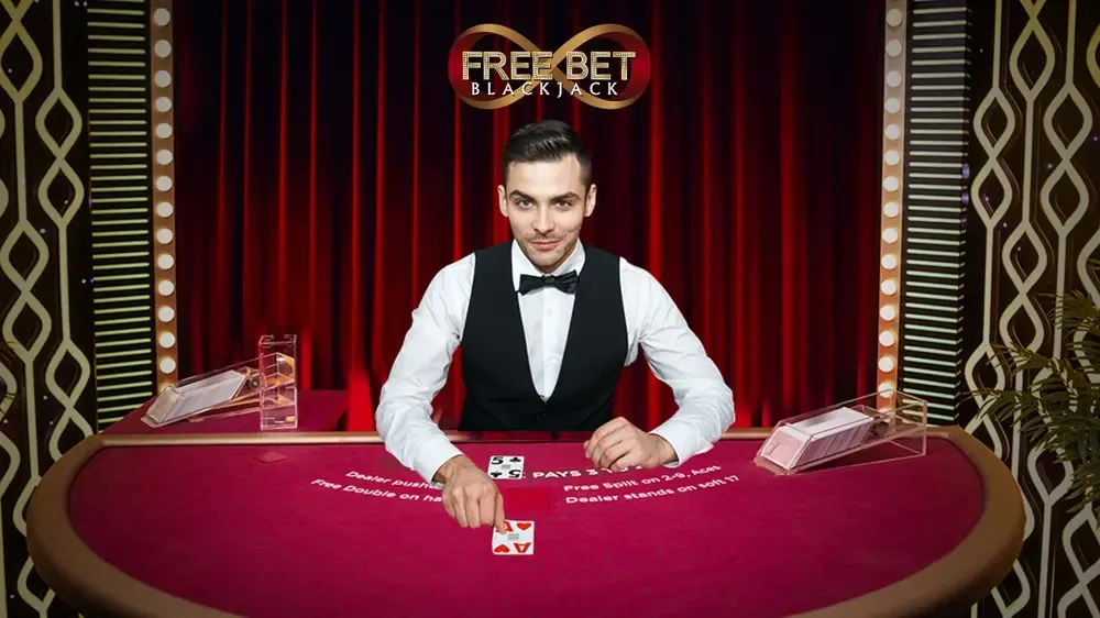 Free Bet Blackjack gameplay-skærm