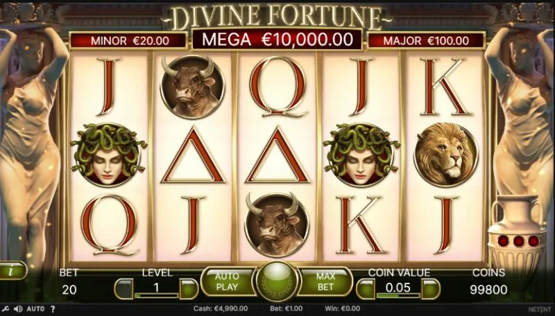 Divine Fortune slot gameplay