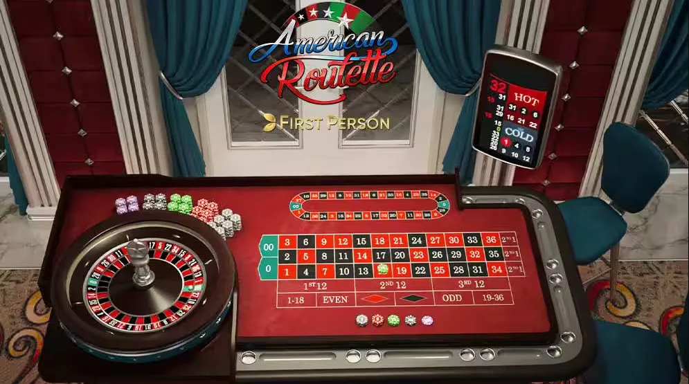 First Person American Roulette interface