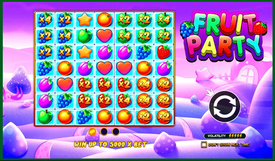 Farverigt tema i Fruit Party