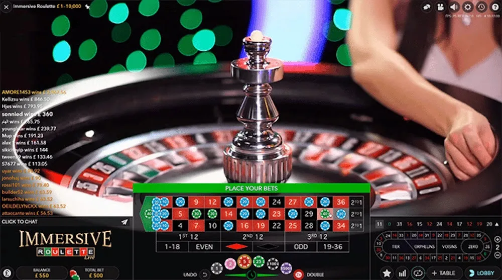 Evolution Gaming Immersive Roulette