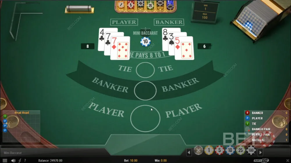 Online Mini Baccarat spil