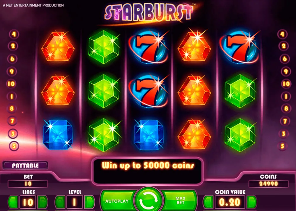 Starburst slot gameplay