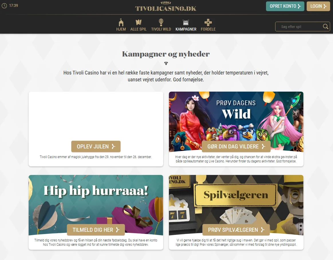 Tivoli Casino bonusser og kampagner