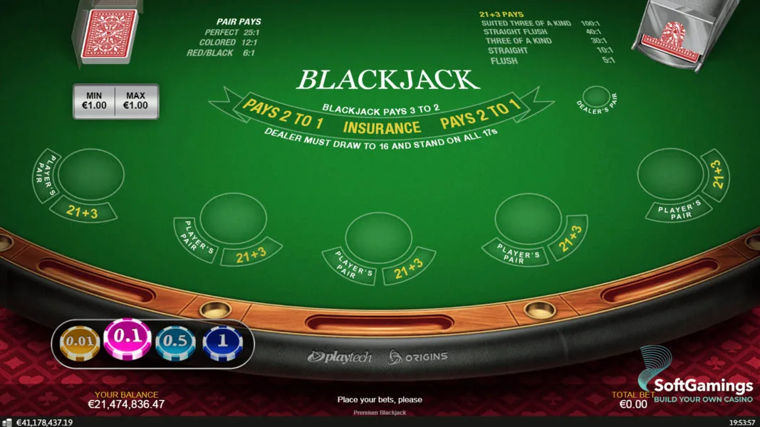 Premium Blackjack Spillet
