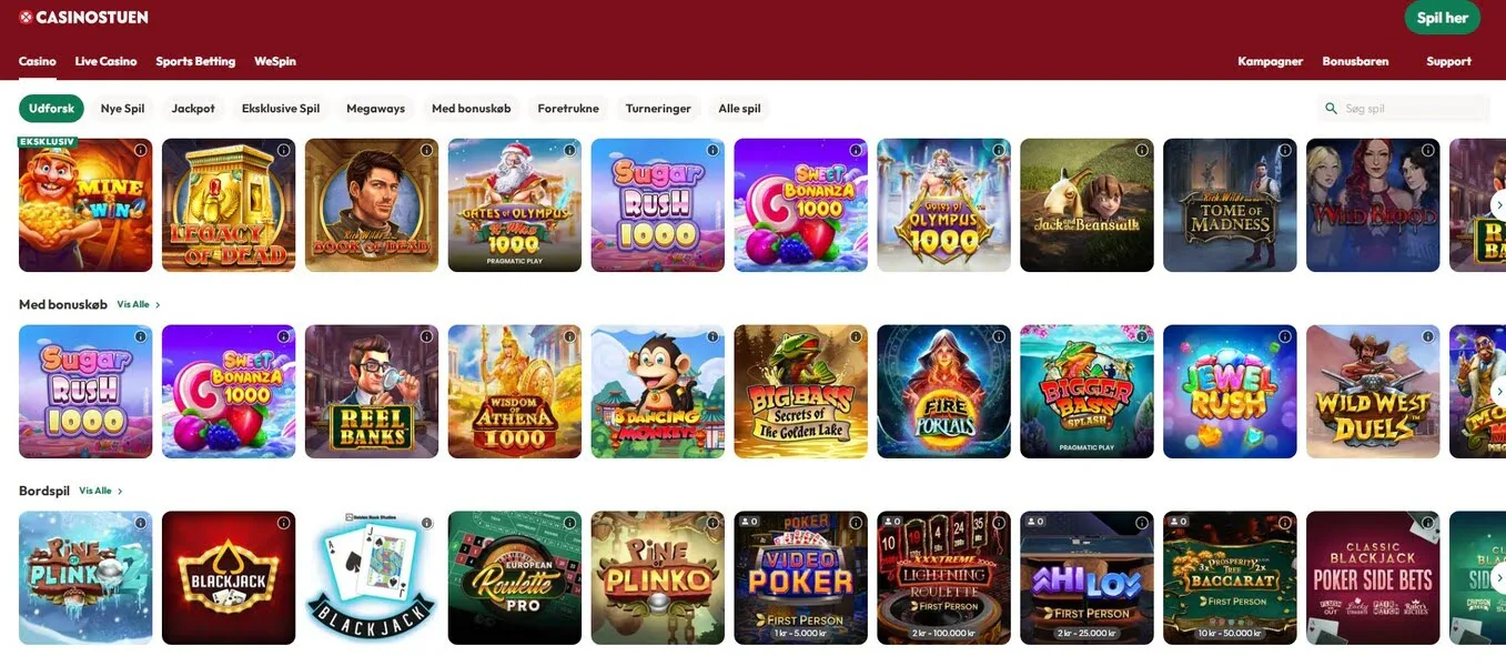 Spil på Casinostuen