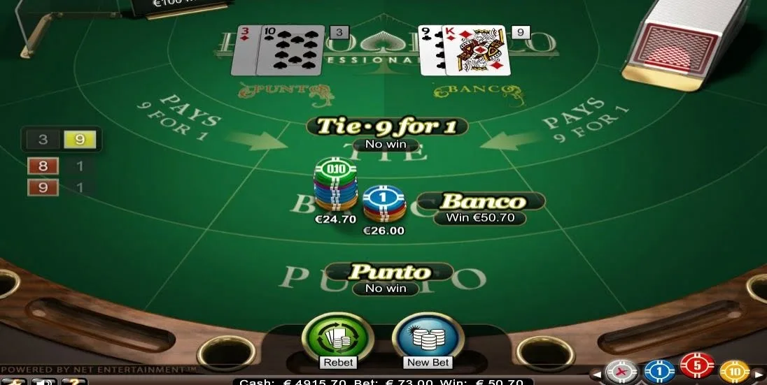 Punto Banco gameplay-visning