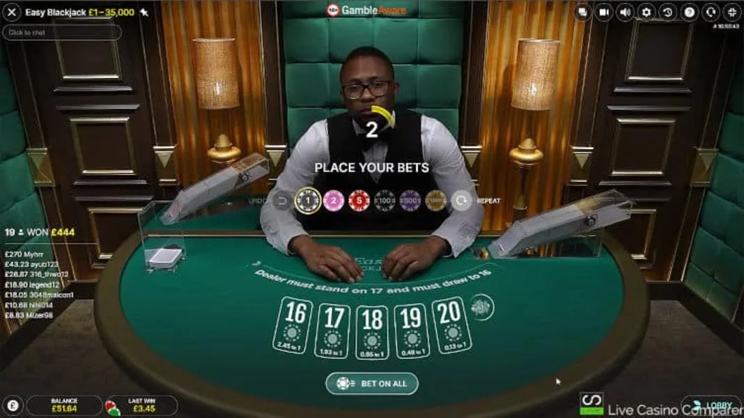 Easy Blackjack casino bord