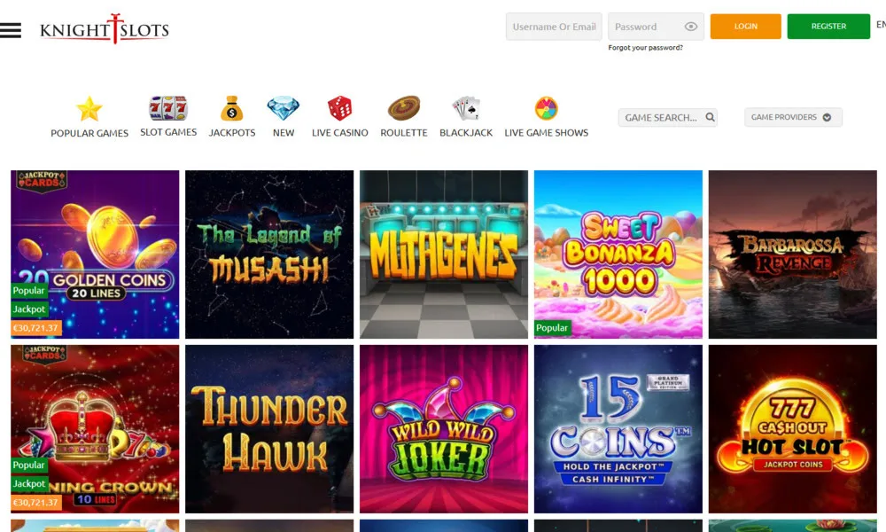 KnightSlots site