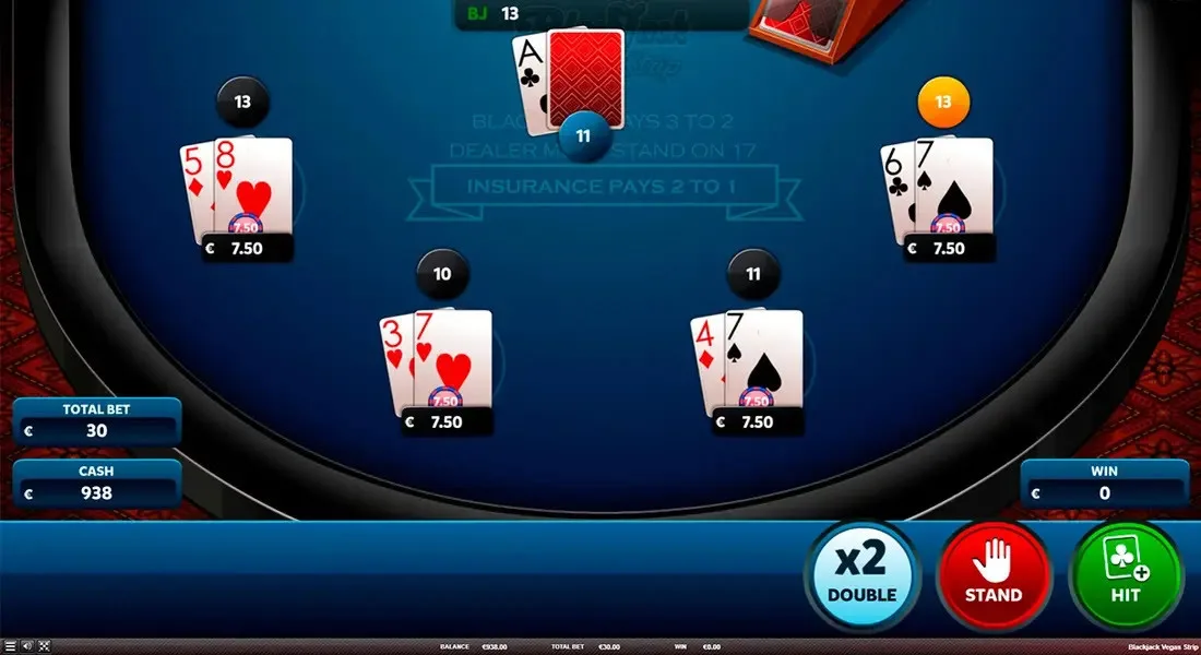 Blackjack Vegas Strip spilbord