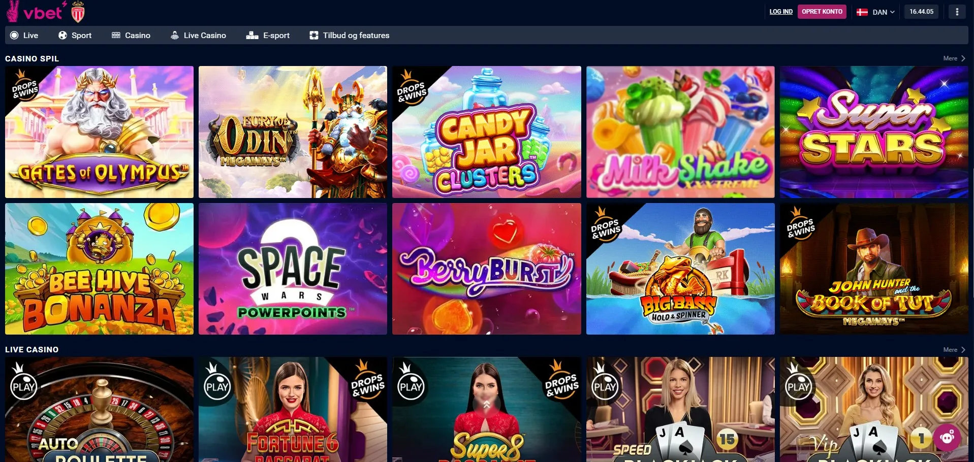 Vbet Casino spil