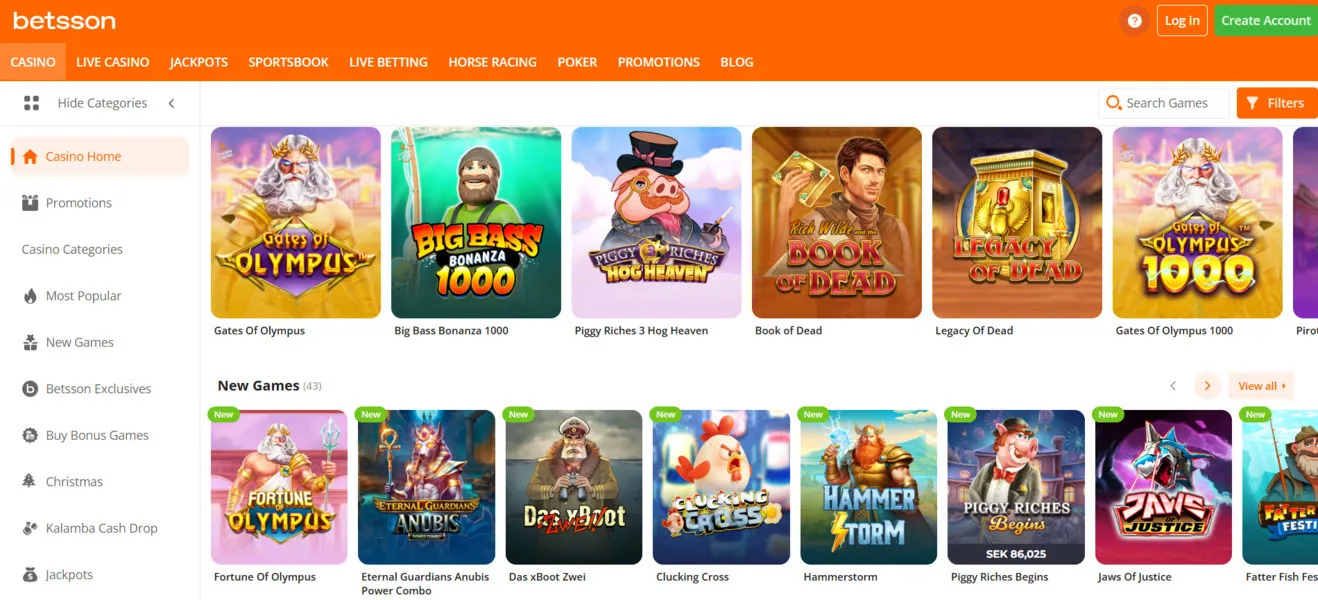 betsson casino online