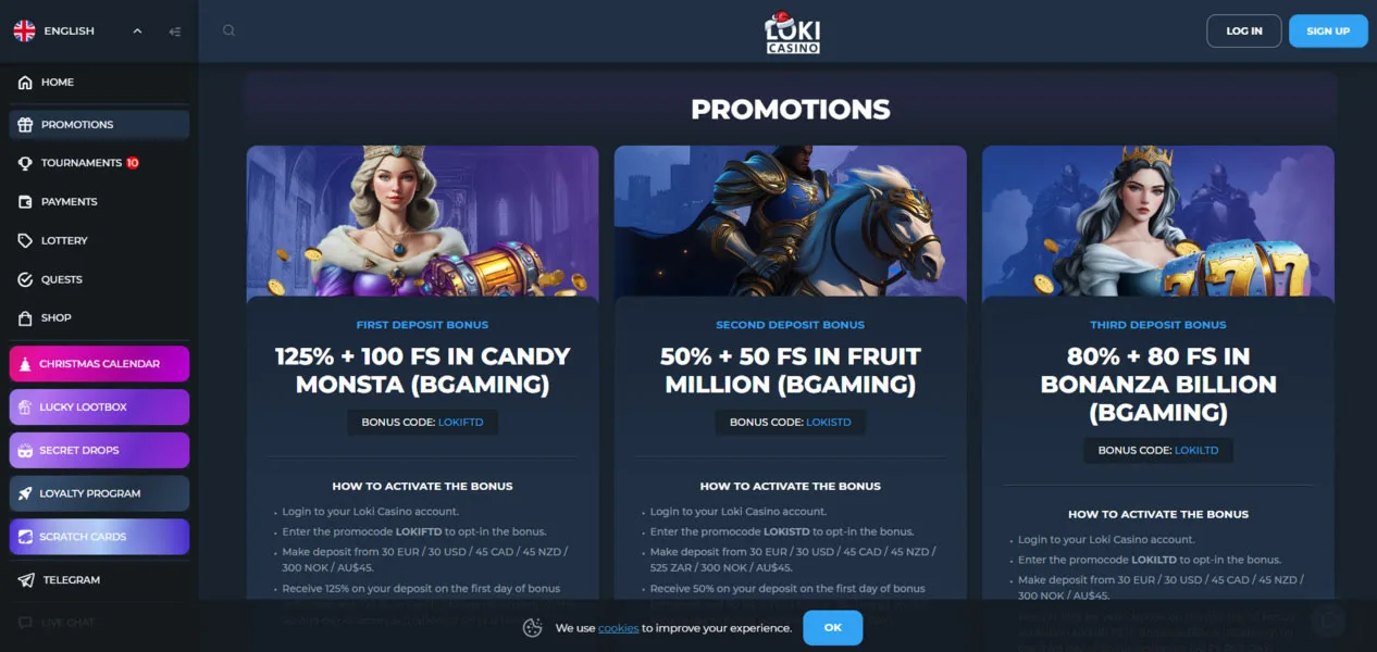 loki casino bonus codes