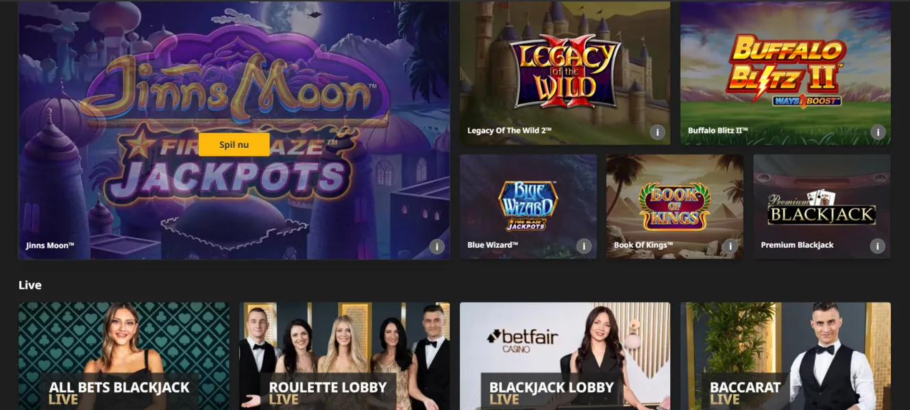 betfair casino danmark